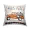 Stupell Industries Hello Fall Pumpkin Truckload Throw Pillow
